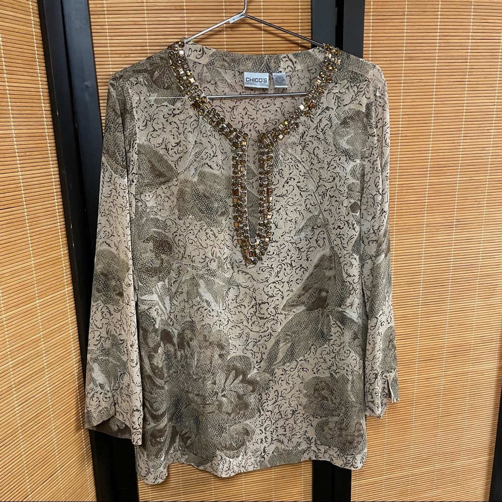 Chico’s bejeweled Tunic